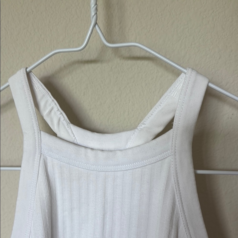 Fabletics White Ribbed Tank Top - Picture 8 of 8